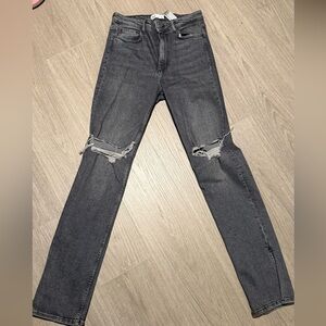Zara Charcoal Denim Jeans